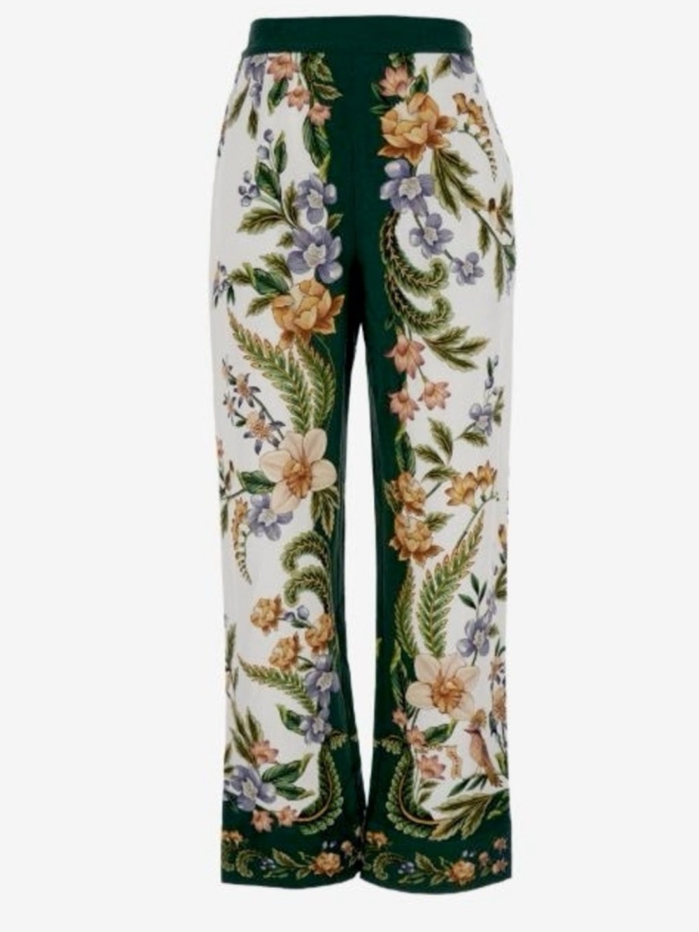 FARM Rio Sand Nature Scarf Linen Blend Straight Leg Pants Size Small NWT